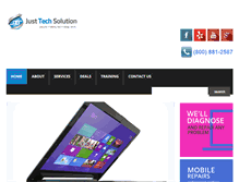 Tablet Screenshot of justtechsolution.com